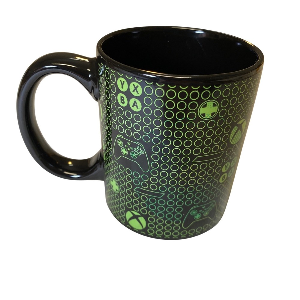 Xbox Gaming Mug Paladone 2021 Black Green Controller Coffee‎ Cup Gamer